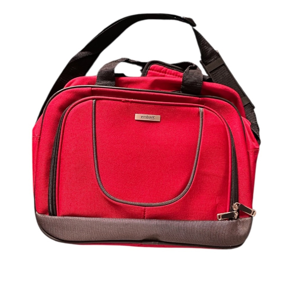 7 Piece Red Embark Travel Messenger Bag Set